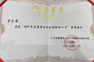 问鼎官方网站/app/ios/安卓/在线/注册集团CEO罗宁弟荣膺番禺区杰出产业人才奖