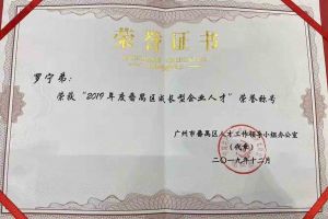 问鼎官方网站/app/ios/安卓/在线/注册集团罗宁弟董事长荣获“2019年度番禺区成长型企业人才”